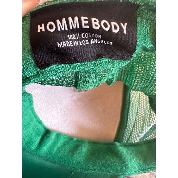 Hommebody Green Mesh Trucker Hat Made In Los Angeles Adjustable Snapback - Picture 5 of 6